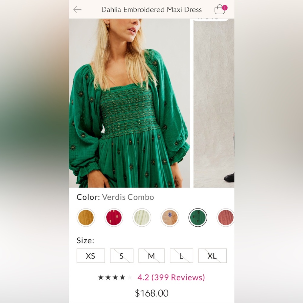 NWT Dahlia embroidered maxi dress by Free  people - Picture 13 of 16